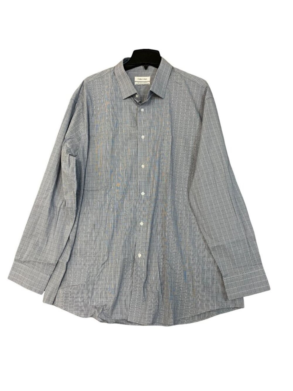 NWOT Calvin Klein Men's 2XL Gray Tech Active Stretch Button-Down Dress Shirt